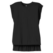 Women's Flowy Muscle Tee With Rolled Cuffs